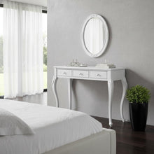 Load image into Gallery viewer, Wood Mirrored Three Drawer Vanity Table - Silver
