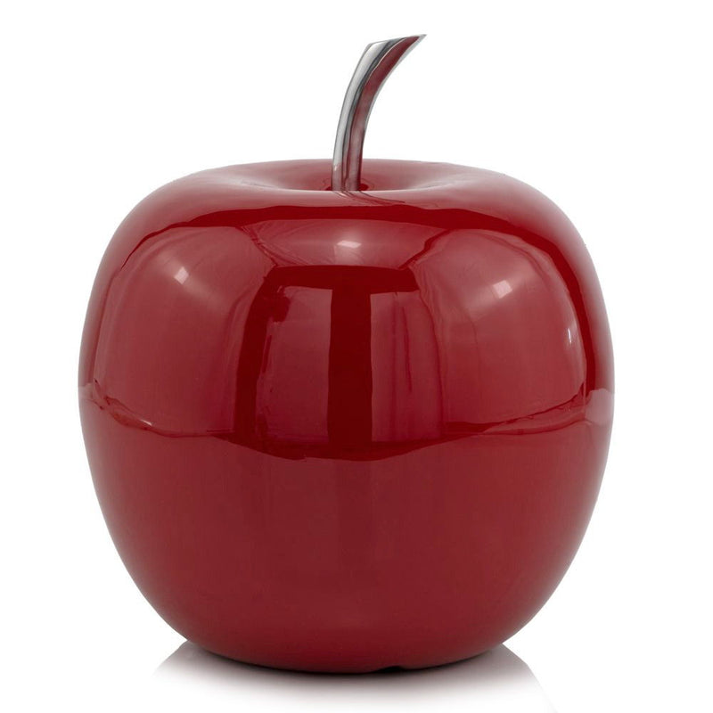 Decorative Apple Tabletop Sculpture (354656) - Red / Silver
