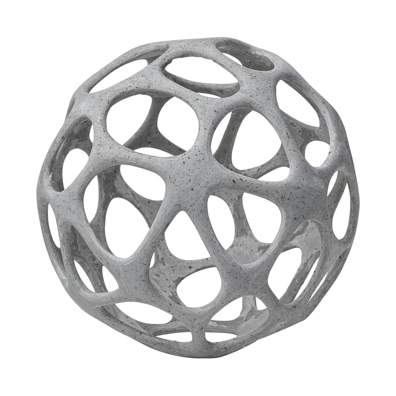 Hollow Orb Sculpture - Light Gray