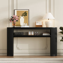 Load image into Gallery viewer, Console Table With Fluted Legs, Open Shelf
