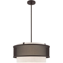 Load image into Gallery viewer, 18" Four Light Dimmable Chandelier With Shades - Bronze
