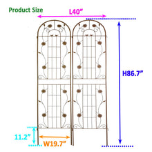 Load image into Gallery viewer, Metal Garden Trellis Rustproof Trellis For Climbing Plant Outdoor Flower Support
