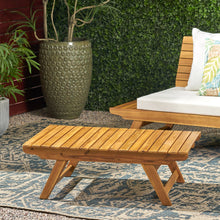 Load image into Gallery viewer, Outdoor Acacia Wood Coffee Table With Open Slat Design
