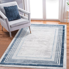 Load image into Gallery viewer, Marfi - 8' X 10' Bordered Area Rug - Blue / Ivory

