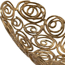 Load image into Gallery viewer, Abstract Circles Oval Decorative Bowl (628129) - Gold

