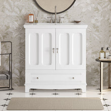 Load image into Gallery viewer, Bathroom Vanity With Sink, Cabinet With Adjustable Shelf And Drawer Divider
