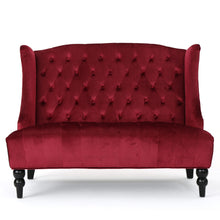 Load image into Gallery viewer, Nurturing - Upholstered Loveseat With Wing Back And Diamond Tufting
