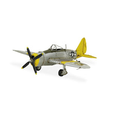 Load image into Gallery viewer, Hand Painted P-47D Thunderbolt Model Airplane - Yellow / Gray
