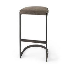 Load image into Gallery viewer, Leather And Iron Backless Bar Chair - Brown

