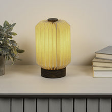 Load image into Gallery viewer, Geometric Table Lamp LED With Cylinder Shade - Natural
