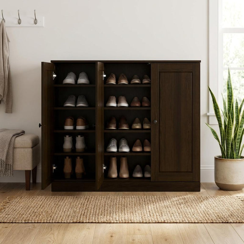 Solid Woodshoe Storage Cabinet (755974) - Espresso