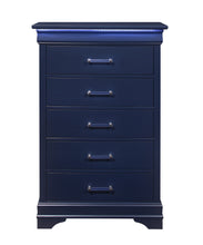 Load image into Gallery viewer, Solid Wood Five Drawer Chest With Led Lighting - Blue
