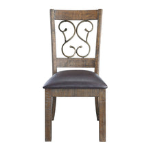 Load image into Gallery viewer, Redwood Upholstered Faux Leather Open Back Dining Side Chairs (Set of 2) - Black / Red
