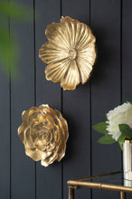 Load image into Gallery viewer, Rose Hanging Resin Wall Accents (Set of 2) - Gold
