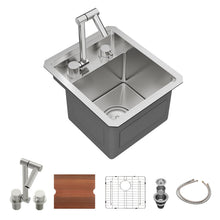 Load image into Gallery viewer, Undermount Bar Sink With Folding Faucet
