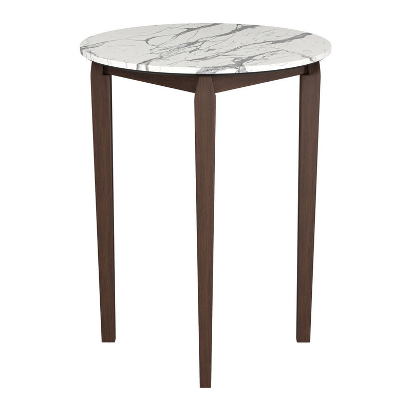 32" Solid Wood Rounded Bar Table - White