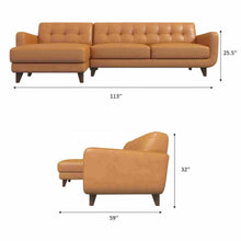 Load image into Gallery viewer, Allison - Mid-Century Modern Sectional Sofa Chaise
