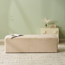 Load image into Gallery viewer, Long Plush Ottoman, Simple Footstool And Seat For Home Use - Almond

