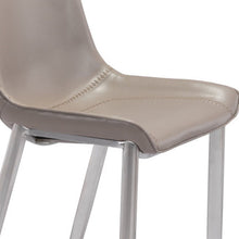 Load image into Gallery viewer, 30" Steel Low Back Bar Height Bar Chairs (Set of 2) - Gray And Silver
