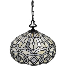 Load image into Gallery viewer, Unique Statement Two Light Glass Dimmable Ceiling Light With Shades - Black / White
