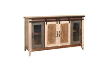 Load image into Gallery viewer, Cabinet, Enclosed Storage Distressed TV Stand - Brown
