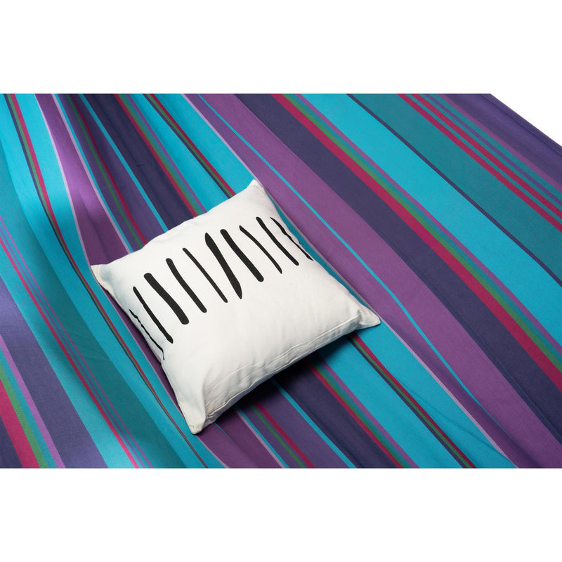 Striped Single Spreader Bar Hammock - Blue And Purple