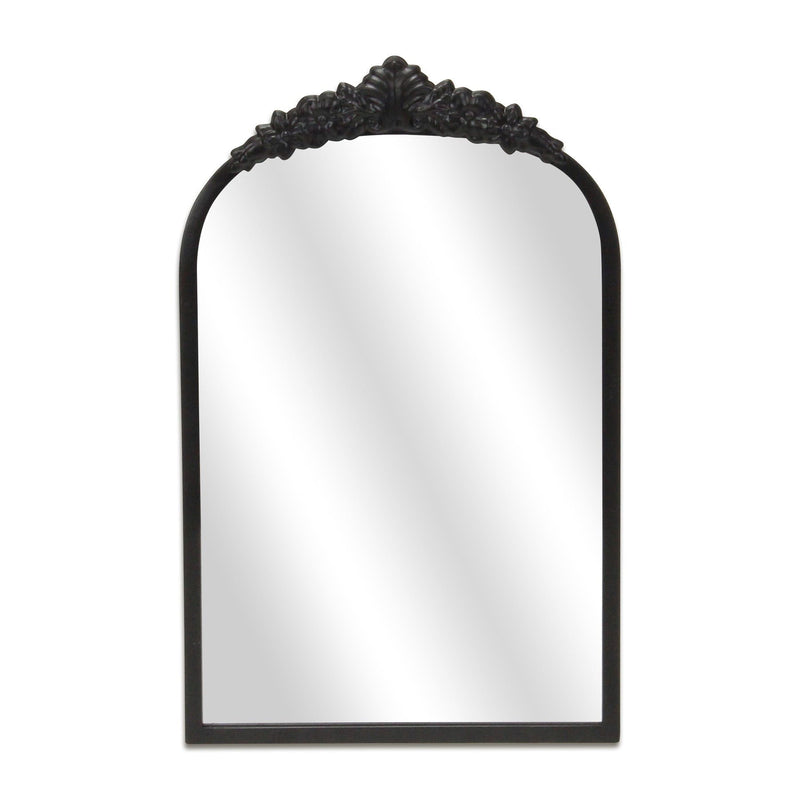 16" Metal Arch Accent Mirror - Black