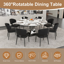 Load image into Gallery viewer, Round Dining Table With 6 Chairs Set - Silver
