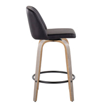 Load image into Gallery viewer, Toriano - Contemporary Fixed Height Counter Stool With Swivel &amp; Round Footrest (Set of 2)

