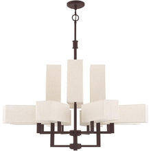 Load image into Gallery viewer, 41" Twelve Light Dimmable Chandelier With Shades - Bronze
