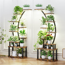 Load image into Gallery viewer, 9 Tiered Indoor Plant Stand With 5 Adjustable Grow Lights
