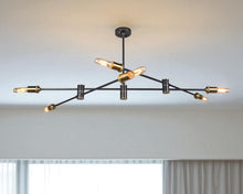 Load image into Gallery viewer, Sputnik Six Light Metal Chandelier - Bronze
