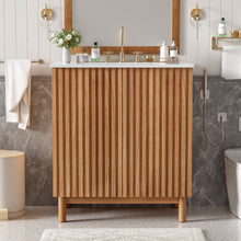 Load image into Gallery viewer, Traditional Bathroom Vanity With Ceramic Sink
