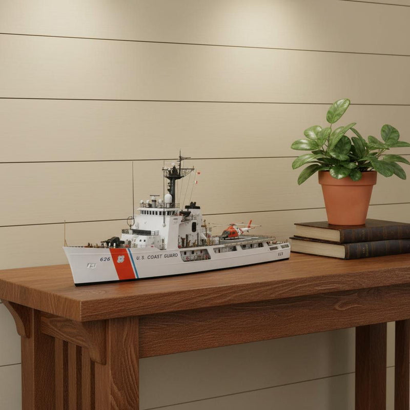 Hand Painted Model Boat (624407) - White