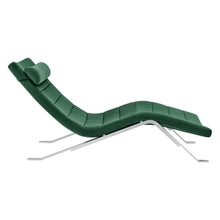 Load image into Gallery viewer, Velvet Lounge Chair - Green And Silver
