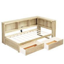 Load image into Gallery viewer, Daybed With 2 Storage Drawers, Storage Cabinets, USB Ports
