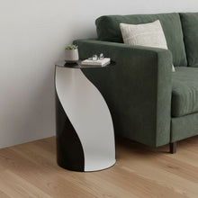 Load image into Gallery viewer, Steel Round Pedestal End Table (719934) - Black / White
