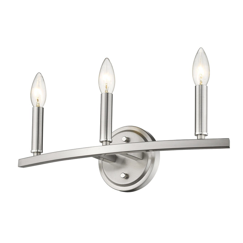 Three Light Wall Sconce - Silver