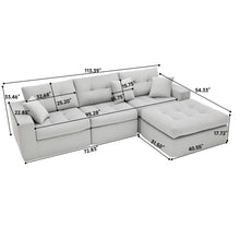 Load image into Gallery viewer, Corner Chaise L-Shaped Sectional Sofa Bed
