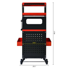 Load image into Gallery viewer, 4 Level Multi Purpose Trolley For Diagnostics - Black / Red
