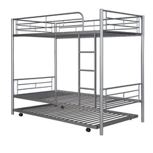 Load image into Gallery viewer, Twin-Over-Twin Metal Bunk Bed With Trundle,Can be Divided into two beds,No Box Spring needed ,White ( old sku: MF194806AAN )
