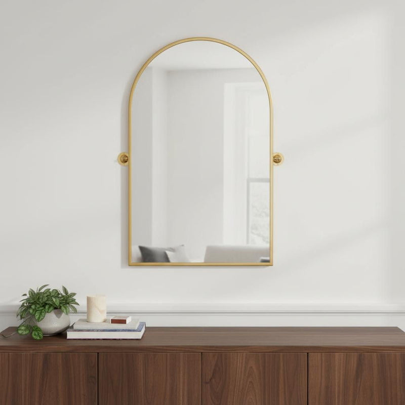 31" Metal Framed Accent Mirror - Gold