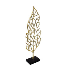 Load image into Gallery viewer, Marble Leaf Tabletop Sculpture - Gold / Gold

