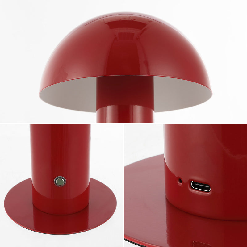 Novelty USB Table Lamp With Globe Shade - Red