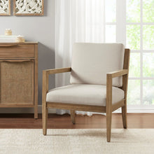 Load image into Gallery viewer, Tage - Upholstered Accent Armchair With Slatted Back Design - Ivory
