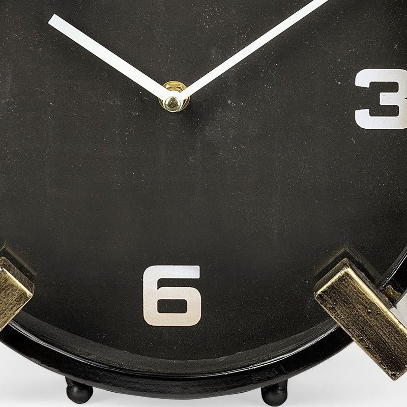 Stainless Table Clock - Black