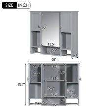 Load image into Gallery viewer, Wall Mounted Bathroom Storage Cabinet With Mirror, Medicine Cabinet With Towel Bar
