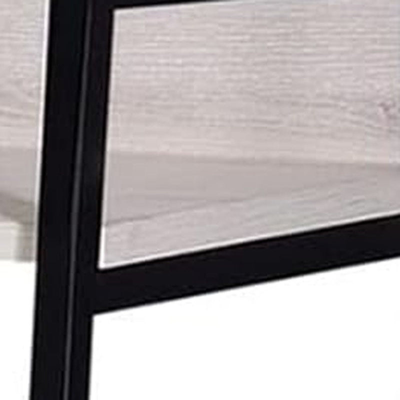 Three Tier Ladder Bookcase - Natural / Black