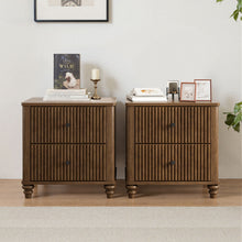 Load image into Gallery viewer, Fluted Nightstand With 3 Drawers
