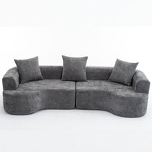 Load image into Gallery viewer, Modern Style Ultra Smooth Curved Sofa With 3 Pillows
